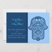 Henna Hand of Hamsa (Blue) (Wedding)