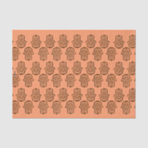 Henna Hand of Hamsa (Orange) Tissue Paper