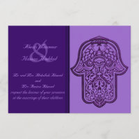 Henna Hand of Hamsa (Purple) (Wedding)