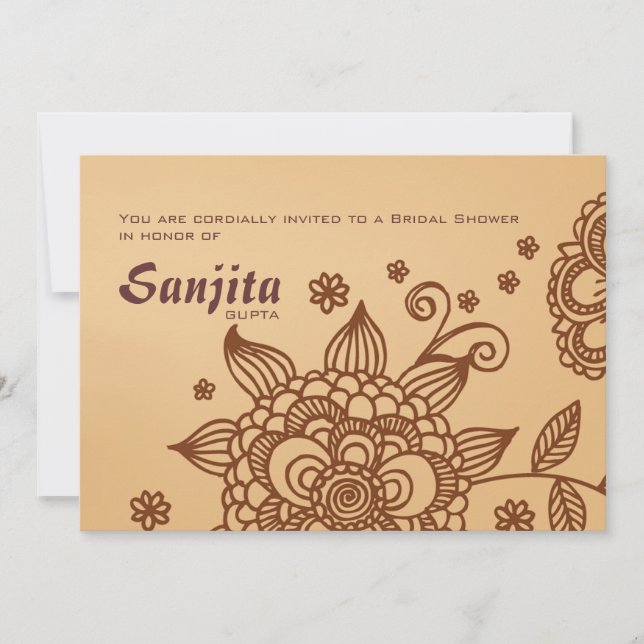 Henna Inspiration Invitation (Front)
