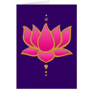 Henna Lotus Pink Card