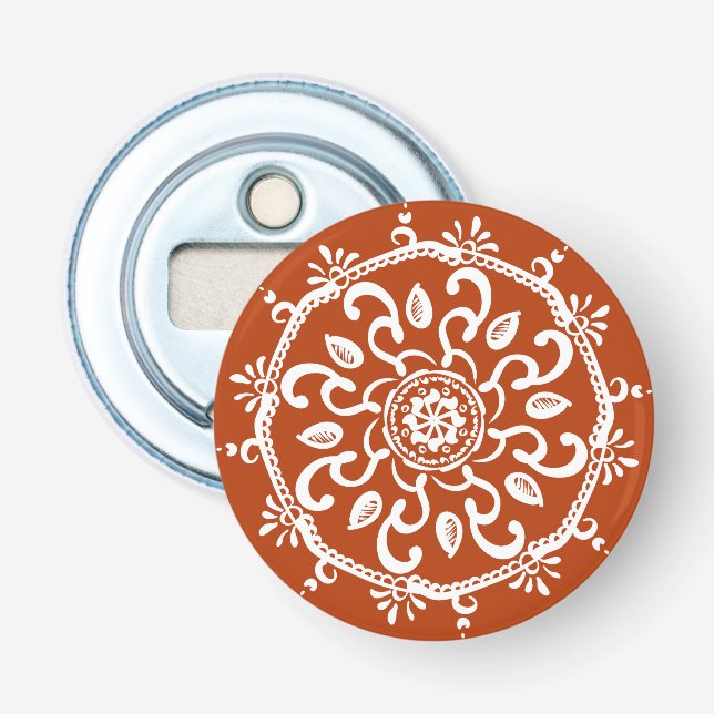 Henna Mandala Bottle Opener (Front)