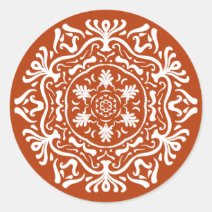 Henna Mandala Classic Round Sticker