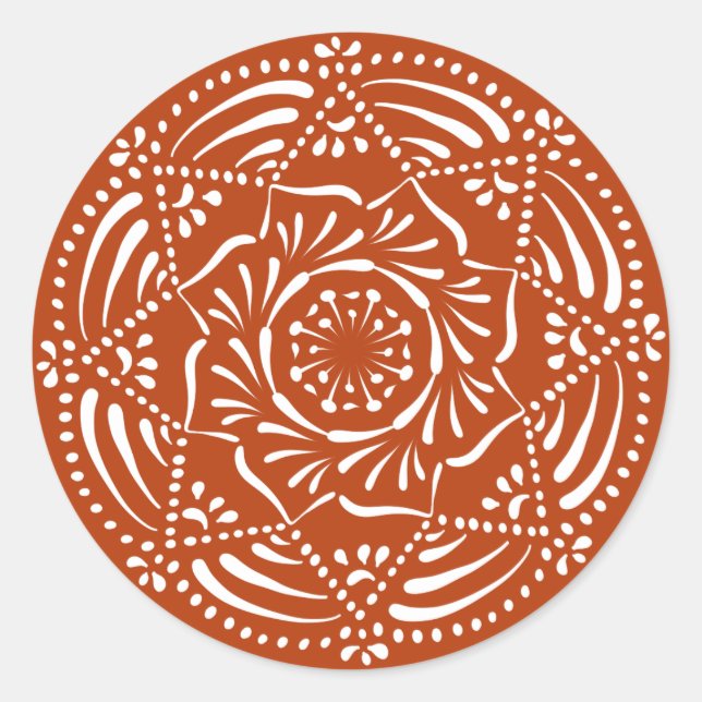 Henna Mandala Classic Round Sticker (Front)