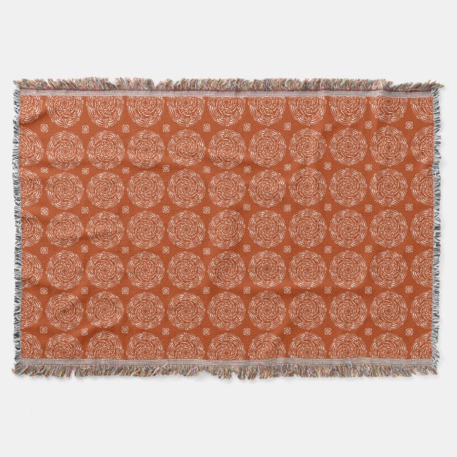 Henna Mandala Throw Blanket (Front)