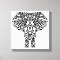 Henna Mehndi Decorated Indian Elephant 6