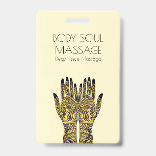 Henna Mehndi Hands Massage Business Badge
