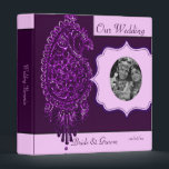 Henna Peacock (Wedding) (Violet) Binder<br><div class="desc">This Particular design uses the shape of a peacock which traditionally symbolizes beauty in mehndi artwork. Mehndi is a ceremonial art form which originated in ancient India. Muslims also use it as an indication of coming of age. Intricate patterns of mehndi are typically applied to brides before wedding ceremonies. The...</div>