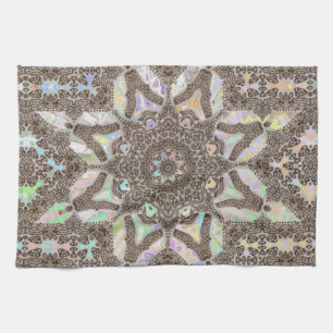 Henna Phownix Fractal Mandala Art Kitchen Towel