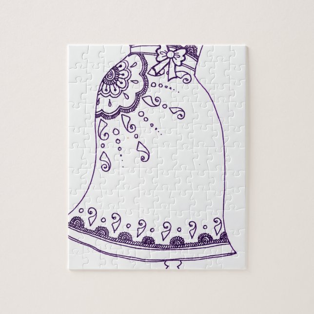 Henna pregnant  Belly Jigsaw Puzzle (Vertical)