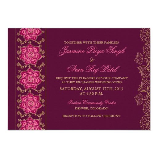 Zazzle Indian Wedding Invitations 6