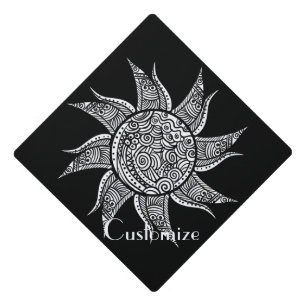 Henna-style Sun Tattoo Thunder_Cove Graduation Cap Topper