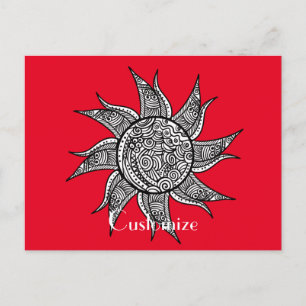 Henna-style Sun Tattoo Thunder_Cove Postcard