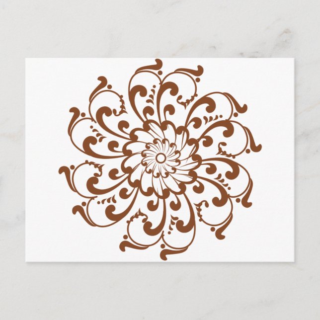 Henna Swirl Mandala Postcard (Front)