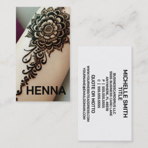 Henna Tattoos Business Card