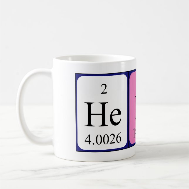 Henné périodique nom de table tasse (Gauche)