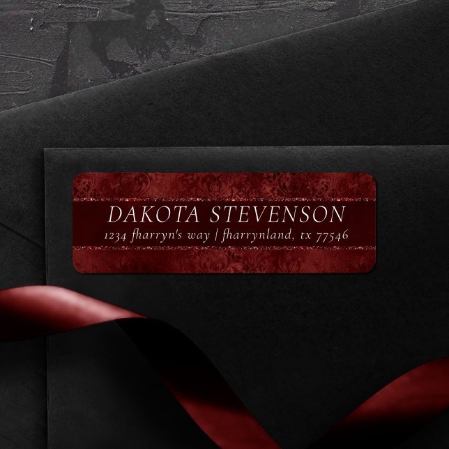 Henné Romance | Red Satiny Grunge Adresse (Créateur téléchargé)