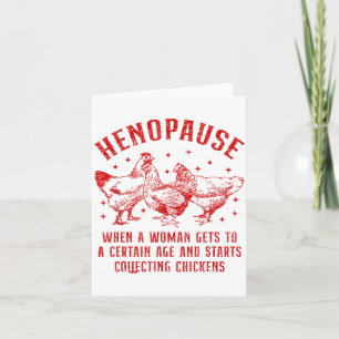 Henopause Chicken Humor Farm Poultry Collector Des Card