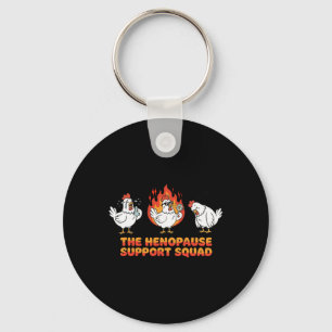Henopause Squad Funny Menopause Chicken Women  Keychain
