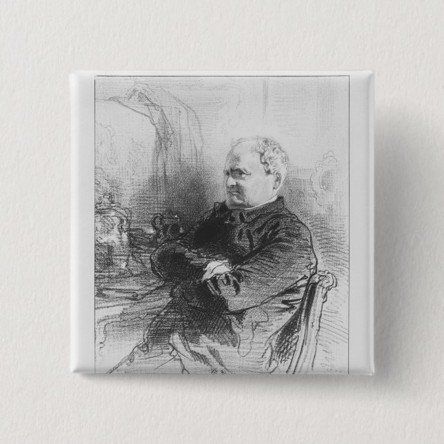 Henri Bonaventure Monnier 2 Inch Square Button (Front)