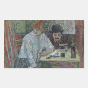 Henri de Toulouse-Lautrec - At the Cafe La Mie Sticker
