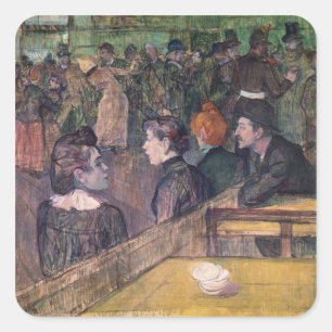 Henri de Toulouse-Lautrec   At the Moulin de la Ga Square Sticker