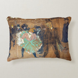 Henri de Toulouse-Lautrec - Dance at the Rouge Accent Pillow