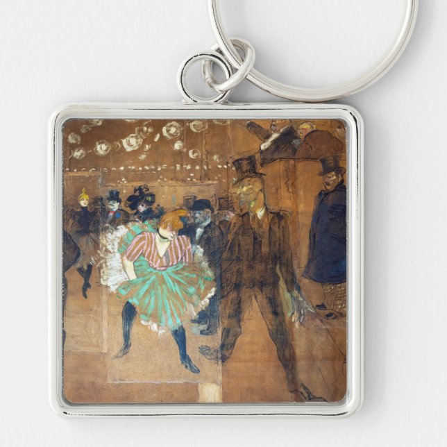 Henri de Toulouse-Lautrec - Dance at the Rouge Keychain (Front)