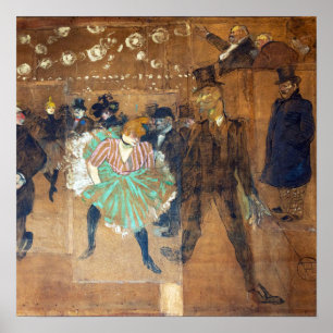 Henri de Toulouse-Lautrec - Dance at the Rouge Poster