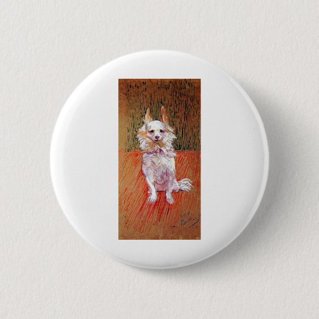 Henri de Toulouse Lautrec Follette the Dog 2 Inch Round Button (Front)