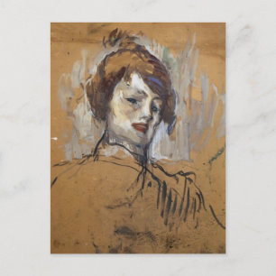 Henri de Toulouse-Lautrec- Head of a Woman Postcard