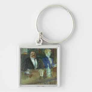 Henri de Toulouse-Lautrec In the Bar: The Fat Pr Keychain