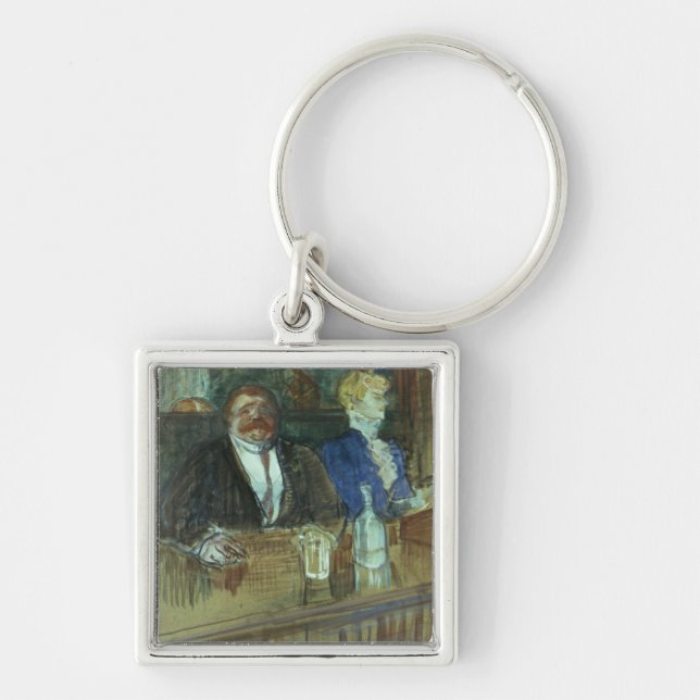 Henri de Toulouse-Lautrec | In the Bar: The Fat Pr Keychain (Front)