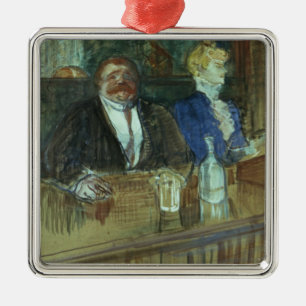 Henri de Toulouse-Lautrec   In the Bar: The Fat Pr Metal Ornament