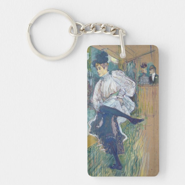 Henri de Toulouse-Lautrec | Jane Avril  Dancing, c Keychain (Front)