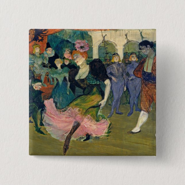 Henri de Toulouse-Lautrec | Map: Magellan's Voyage 2 Inch Square Button (Front)