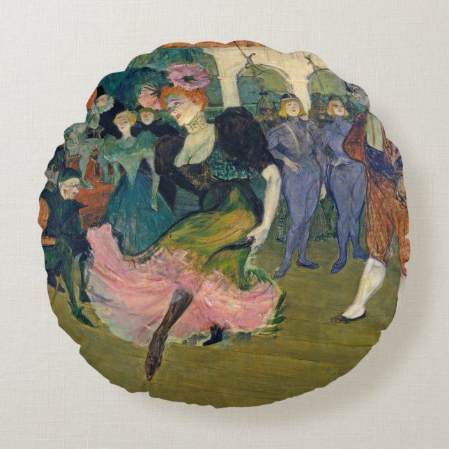 Henri de Toulouse-Lautrec | Map: Magellan's Voyage Round Pillow (Front)