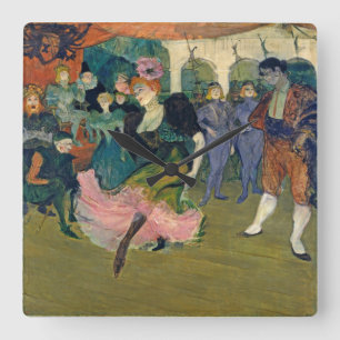 Henri de Toulouse-Lautrec   Map: Magellan's Voyage Square Wall Clock