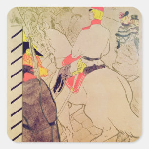 Henri de Toulouse-Lautrec   The German Babylon, 18 Square Sticker