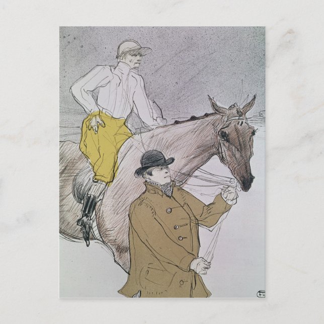 Henri de Toulouse-Lautrec | The jockey led to the  Postcard (Front)