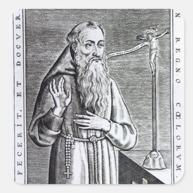 Henri, Duc de Joyeuse, known as Father Angelus Square Sticker (Front)