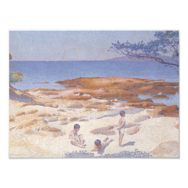 Henri-Edmond Cross - Beach at Cabasson Photo Print (Front)