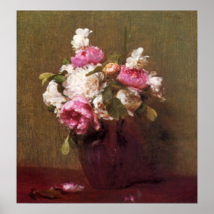Henri Fantin-Latour Peonies and Roses Poster
