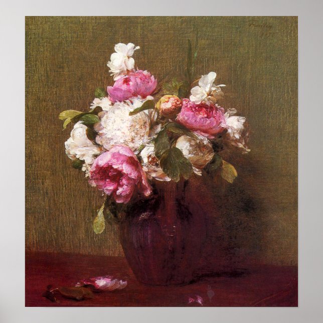 Henri Fantin-Latour Peonies and Roses Poster (Front)