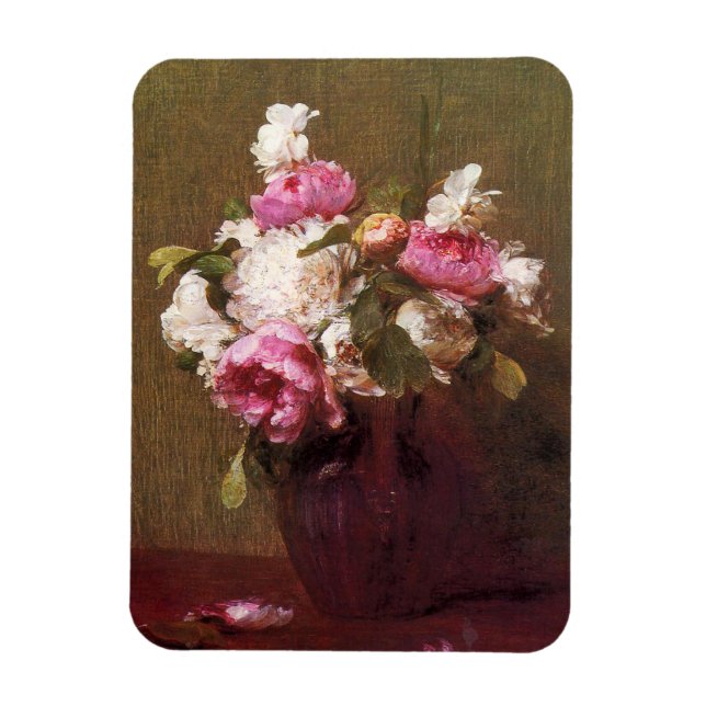 Henri Fantin-Latour Peonies et Magnet Rose (Vertical)