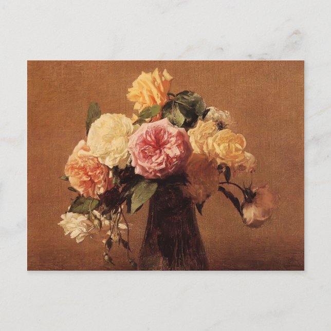 Henri Fantin-Latour- Roses Postcard (Front)
