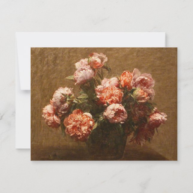 Henri Fantin-Latour Vase des pivoines Invitations (Devant)