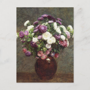Henri Fantin-Latour Vintage Aster in a Vase Postcard