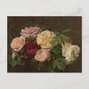 Henri Fantin-Latour Vintage Nice Roses on a Table Postcard