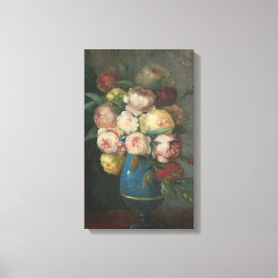 Henri Fantin-Latour Vintage Peonies in a Vase Canvas Print